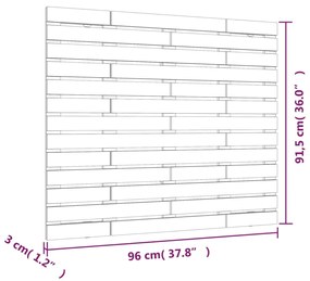 Cabeceira de parede 96x3x91,5 cm pinho maciço branco