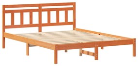 Estrutura da Cama Castanho 160 x 200 cm Madeira de pinho maciça