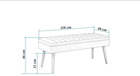 Banco Vina – Nogueira Cinzento – 90x46x40 cm