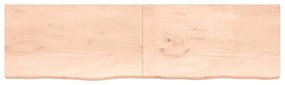 Prateleira de parede 220x60x(2-4)cm carvalho maciço não tratado