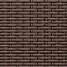 Conjunto lounge de jardim vime PE castanho