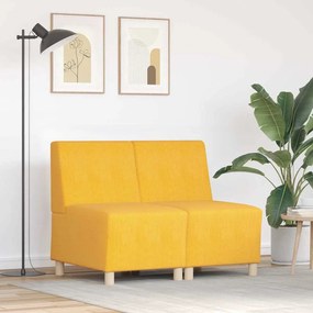 vidaXL Sofá Chiar 2 pcs Amarelo-claro 55 x 74 x 82 cm