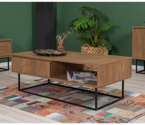 Conjunto de Mobiliário de Sala de Estar Laxus – Nogueira Preta – TV: 1