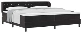 Cama Box com Colchão vidaXL Preto 200x200 cm Veludo