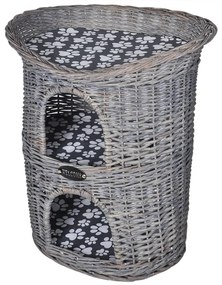 Ninho/casa/arranhador p/ animais 2 níveis c/almofadão salgueiro
