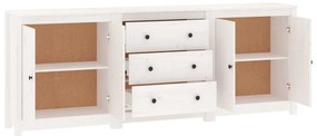 Aparador 210x35x80 cm madeira de pinho maciça branco