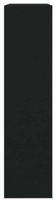 Sapateira com espelho de 2 divisórias 63x17x67cm preto