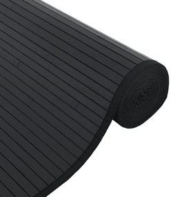 Tapete retangular 60x200 cm bambu preto