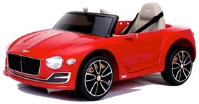 Bentley EXP 12v, Carro elétrico infantil módulo de música, assento de couro, pneus de borracha EVA Vermelho