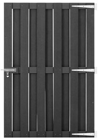 vidaXL Portão de jardim 100x150 cm WPC cinzento