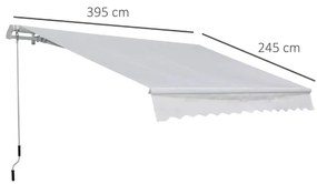 Toldo com Braço Articulado - 395x245cm - Branco