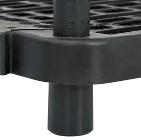 Estante arrumação c/ 5 prateleiras 93,5x45,5x194,5 cm PP preto