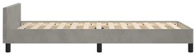 Estrutura de cama sem colchão 90x200 cm veludo cinzento-claro