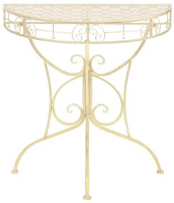 Mesa de apoio vintage semicircular metal 72x36x74 cm dourado