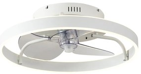 Ventilador de teto branco 50cm incl. LED regulável com controle remoto - Maddy