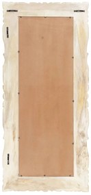 Espelho 110x50 cm madeira de mangueira maciça branco