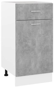 801216 vidaXL Armário inferior c/ gavetas 40x46x81,5cm contraplacado cinzento