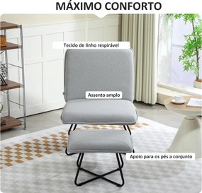 Poltrona Sala de Estar com Apoio para os Pés Poltrona Relax sem Apoio
