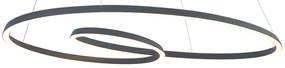 Candeeiro suspenso escandinavo preto 110cm incl. LED regulável em 3 níveis - Circuit Escandinavo
