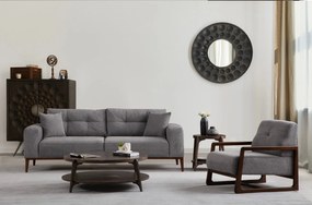 Sofá-cama de 3 Lugares Sinor – Cinzento Claro – 225x92x75 cm