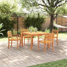 vidaXL Conjunto de Jantar de Jardim 5 Peças em Madeira Maciça de Acácia