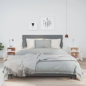 Mesas de cabeceira 2 pcs 40x34x55 cm pinho maciço branco