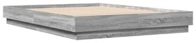 Estrutura de cama 160x200 cm derivados de madeira cinza sonoma