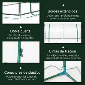 Estufa 200x100x80cm para Jardim Terraço Cultivo de Plantas Estufa com