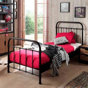 Cama para Crianças NEW YORK  90x200CM + Estrado Preta