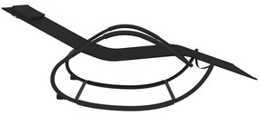 Espreguiçadeira de baloiçar aço e textilene preto