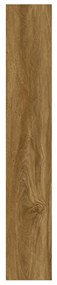 Painel de parede c/ aspeto de madeira 2,06 m² PVC castanho