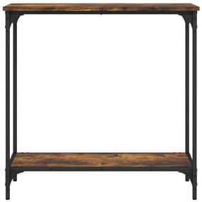 Mesa consola 75x30,5x75 cm derivados de madeira carvalho fumado