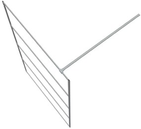 Divisória de chuveiro prateado 115x195cm vidro ESG transparente