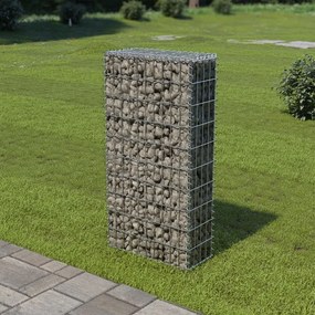 vidaXL Muro gabião com tampas aço galvanizado 50x20x100 cm