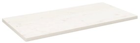 Tampo de mesa retangular 100x50x2,5 cm pinho maciço branco