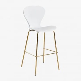 Pacote Com 4 Bancos Altos Uit ↑75 Cm & Dourado & Polipropileno Branco & Polipropileno - Sklum