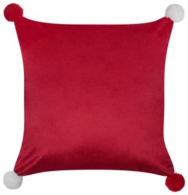 Conjunto de 2 almofadas decorativas com padrão vermelho 45 x 45 cm LONICERA Beliani