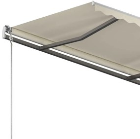 Toldo retrátil manual independente 450x300 cm cor creme