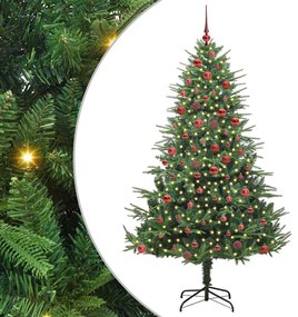 vidaXL Árvore de Natal Artificial Pré-iluminada com Conjunto de Bolas
