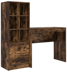 mesa com Armazenamento Carvalho Fumado Madeira Derivada