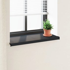 vidaXL Soleira de Janela Antracite com Veio de Madeira PVC