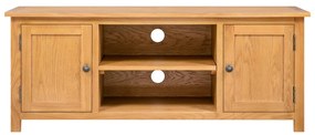 Móvel de TV 110x35x44 cm madeira de carvalho maciça