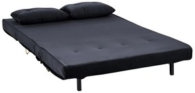 Sofá-cama de 2 lugares em veludo preto VESTFOLD Beliani
