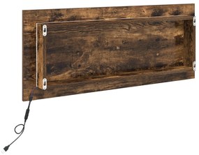 Espelho de Banheiro LED Carvalho Fumado 90x8,5x37 cm Madeira Engenhari
