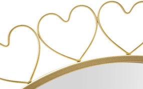 ESPELHO DE PAREDE CORAÇÕES Ø 80X2,5 CM DOURADO