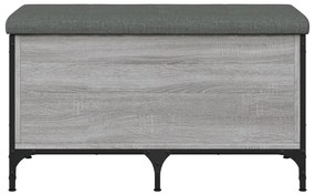 Banco de arrumação 82x42x45cm derivados madeira cinzento sonoma