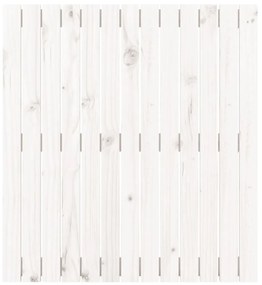 Cabeceira de parede 82,5x3x90 cm madeira de pinho maciça branco