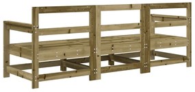 3 pcs conjunto lounge de jardim madeira de pinho impregnada