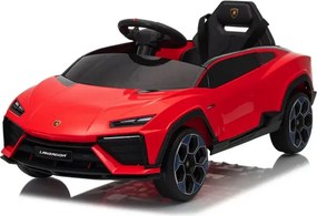 Carro elétrico para crianças Lamborghini Lanzado 12V Pneus em borracha maciça, banco em pele sintética Vermelho