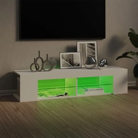 Móvel de TV Rutti com Luzes LED de 135 cm - Branco - Design Moderno